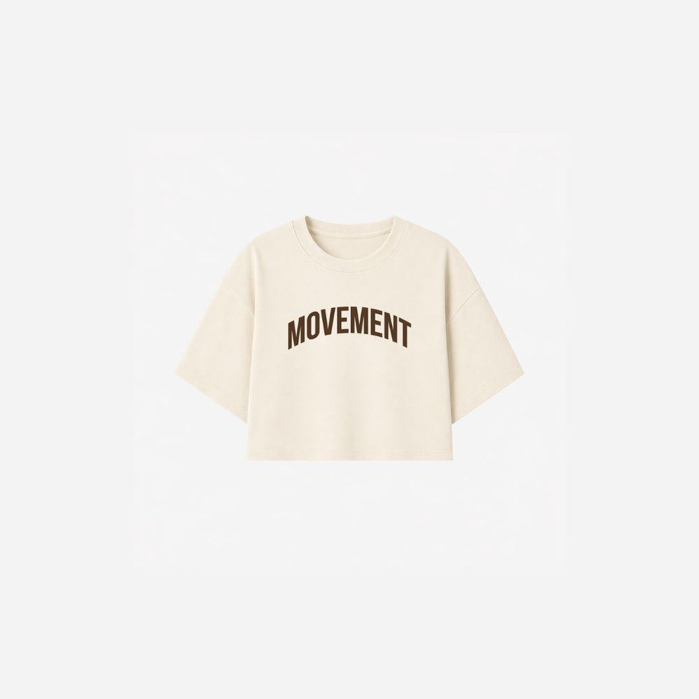 CROP TOP OVERSIZE TRAINING CREAM CHOCOLATE