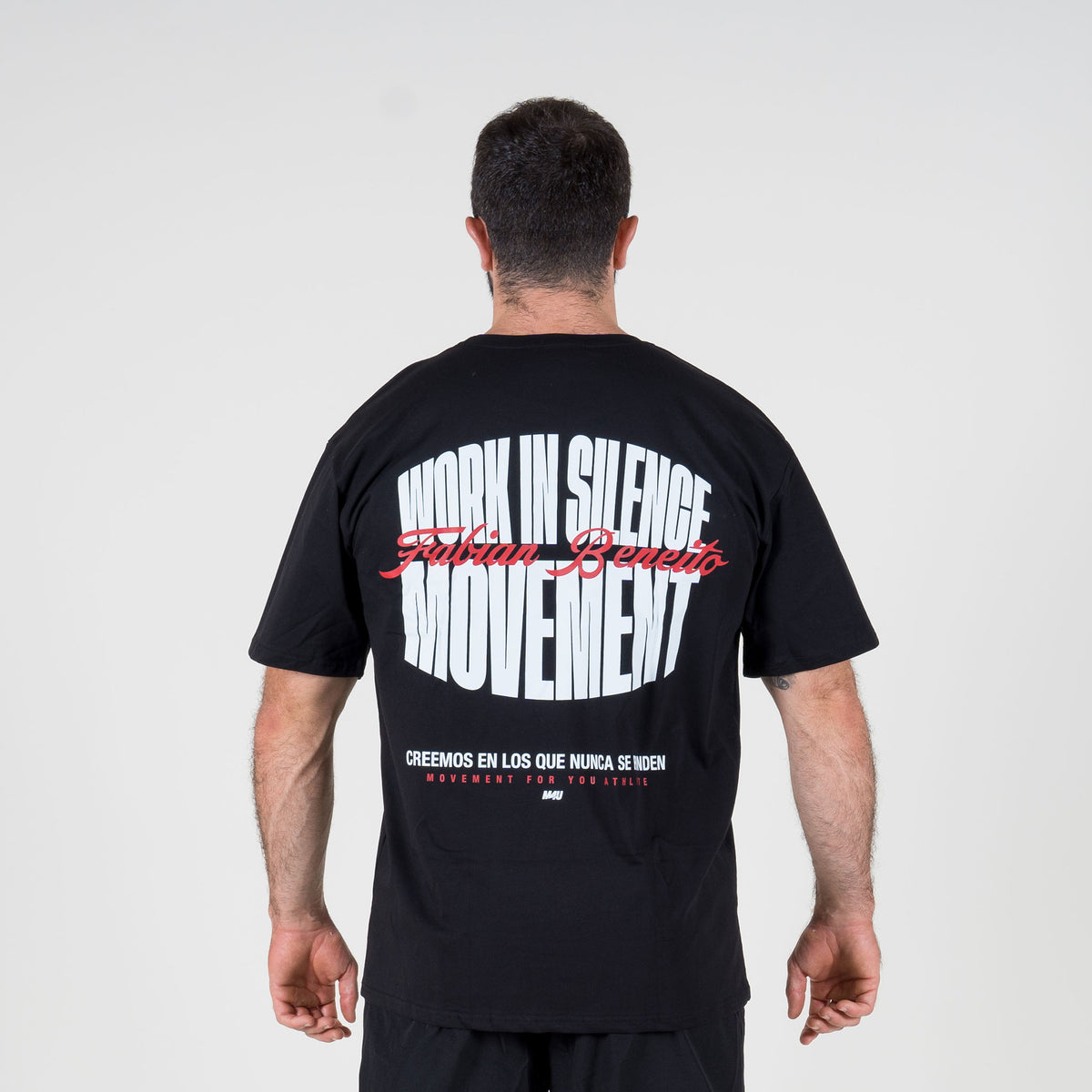 CAMISETA OVERSIZE FABIAN BENEITO WORK IN SILENCE WHITE