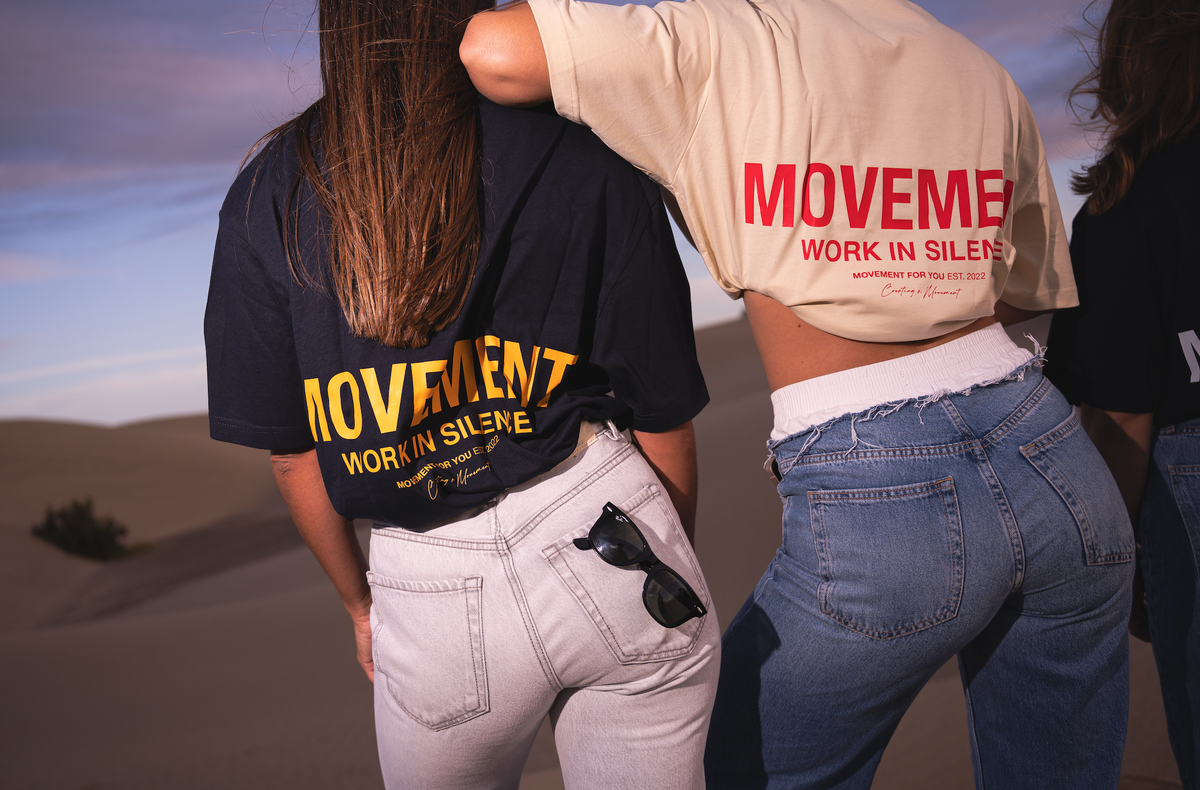 CAMISETA OVERSIZE WORK IN SILENCE NAVY BLUE