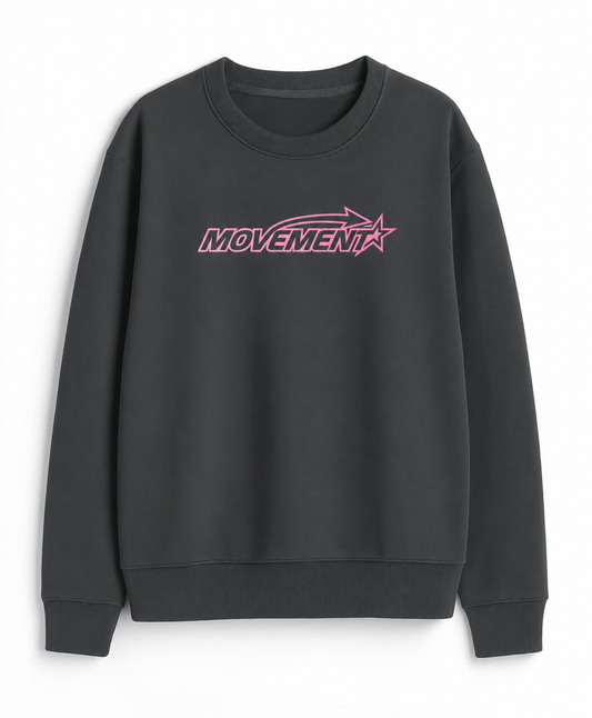 SUDADERA OVERSIZE STAR CUELLO REDONDO UNISEX GREY
