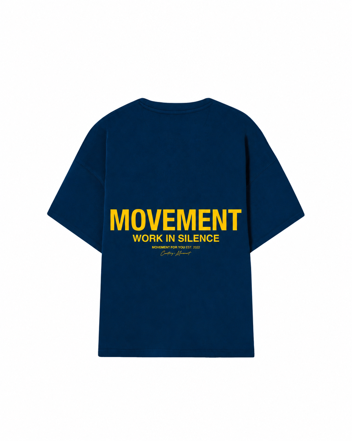 CAMISETA OVERSIZE WORK IN SILENCE NAVY BLUE