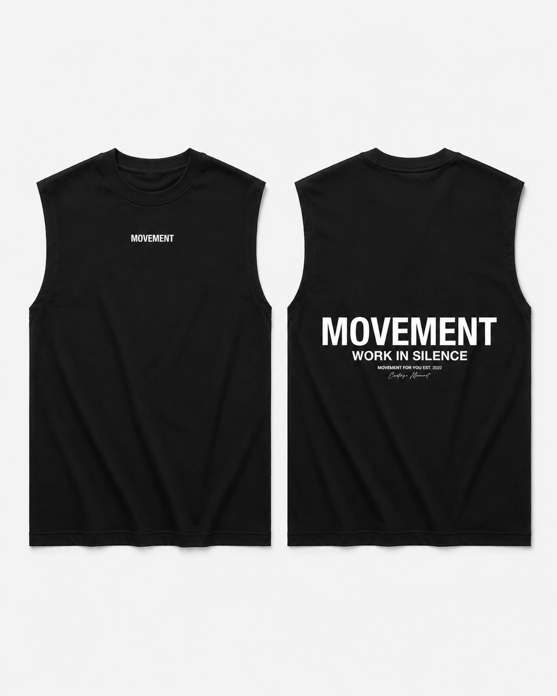 TANK TOP TRAINING WORK IN SILENCE BLACK