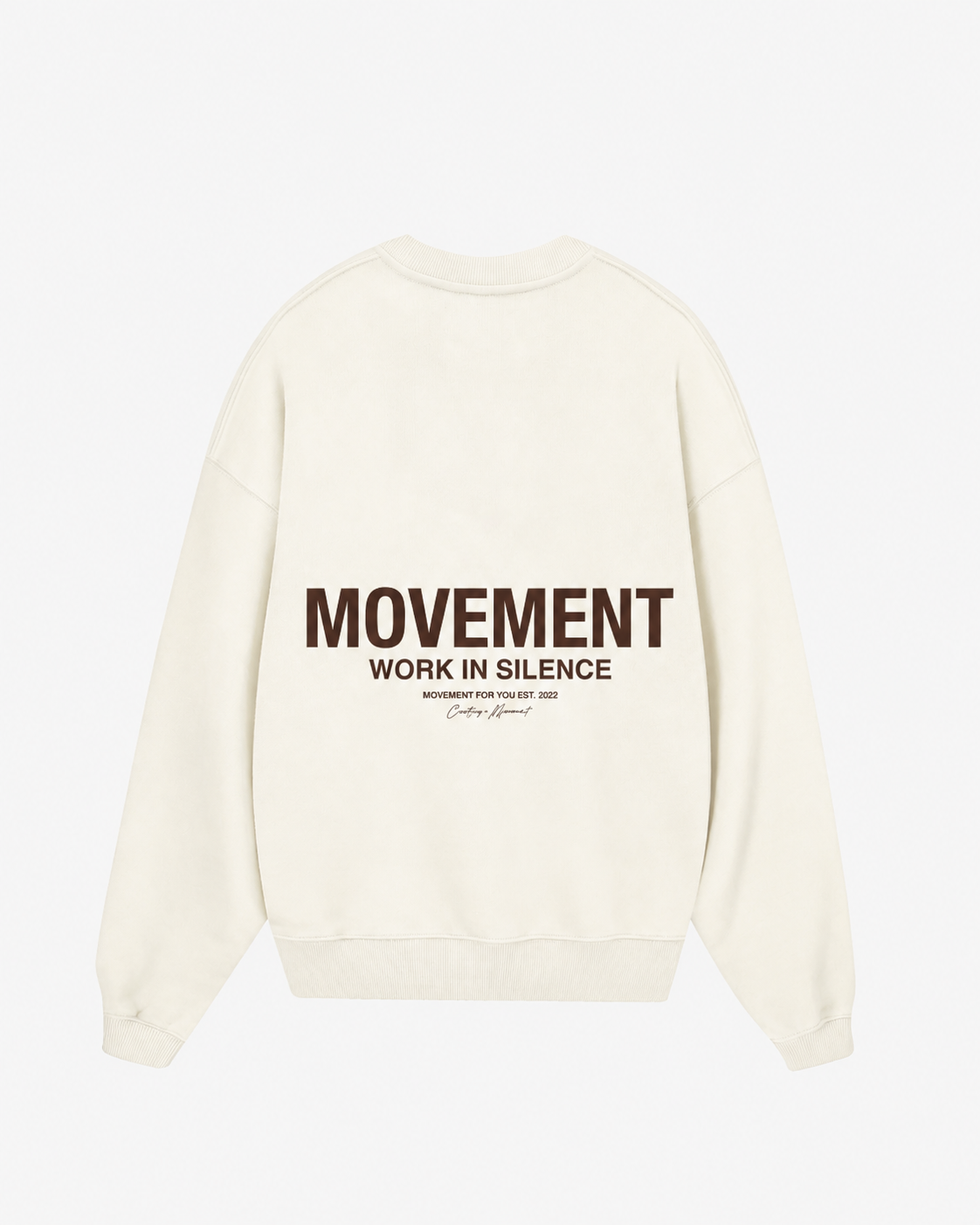 SUDADERA OVERSIZE CUELLO REDONDO UNISEX CREAM