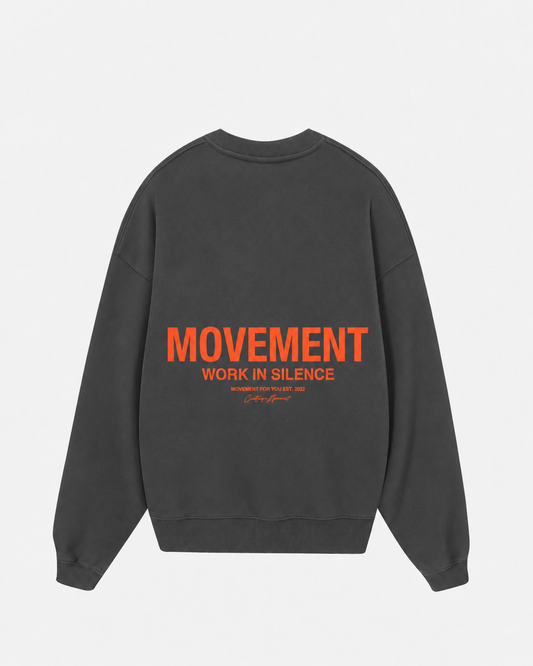 SUDADERA OVERSIZE CUELLO REDONDO UNISEX GREY