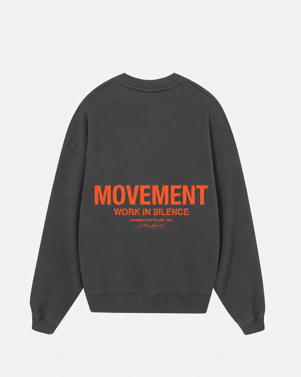 SUDADERA OVERSIZE CUELLO REDONDO UNISEX GREY