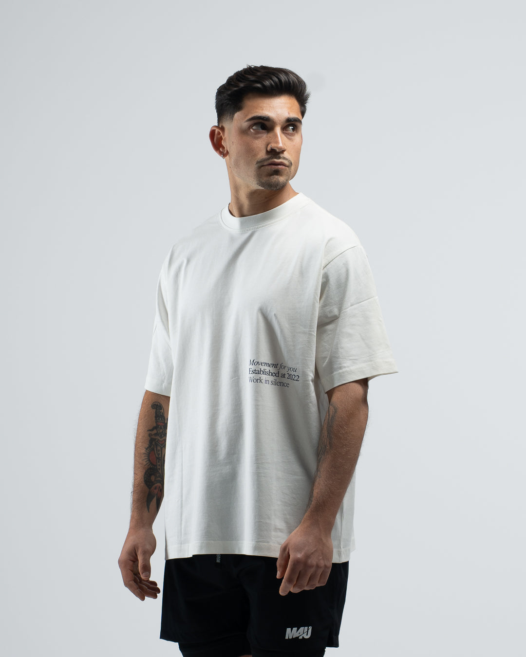 OVERSIZE TRAINING WORK IN SILENCE LET RESULTS NAVY CREAM