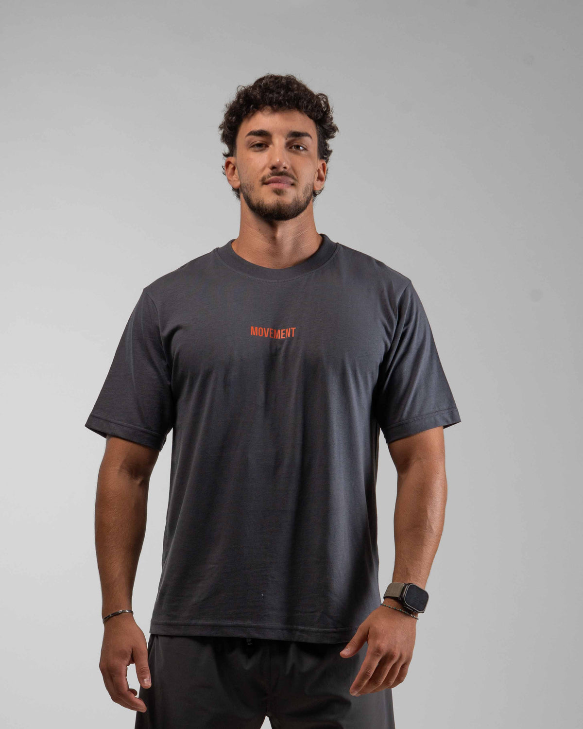 CAMISETA OVERSIZE WORK IN SILENCE GRAY ORANGE