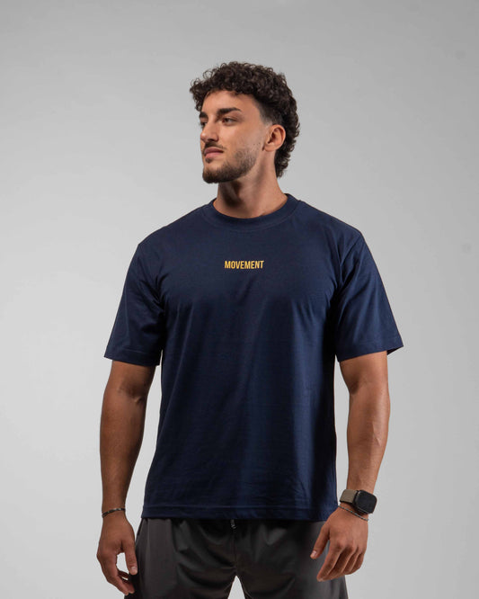CAMISETA OVERSIZE WORK IN SILENCE NAVY BLUE