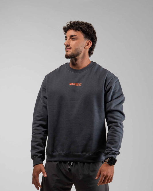 SUDADERA OVERSIZE CUELLO REDONDO UNISEX GREY
