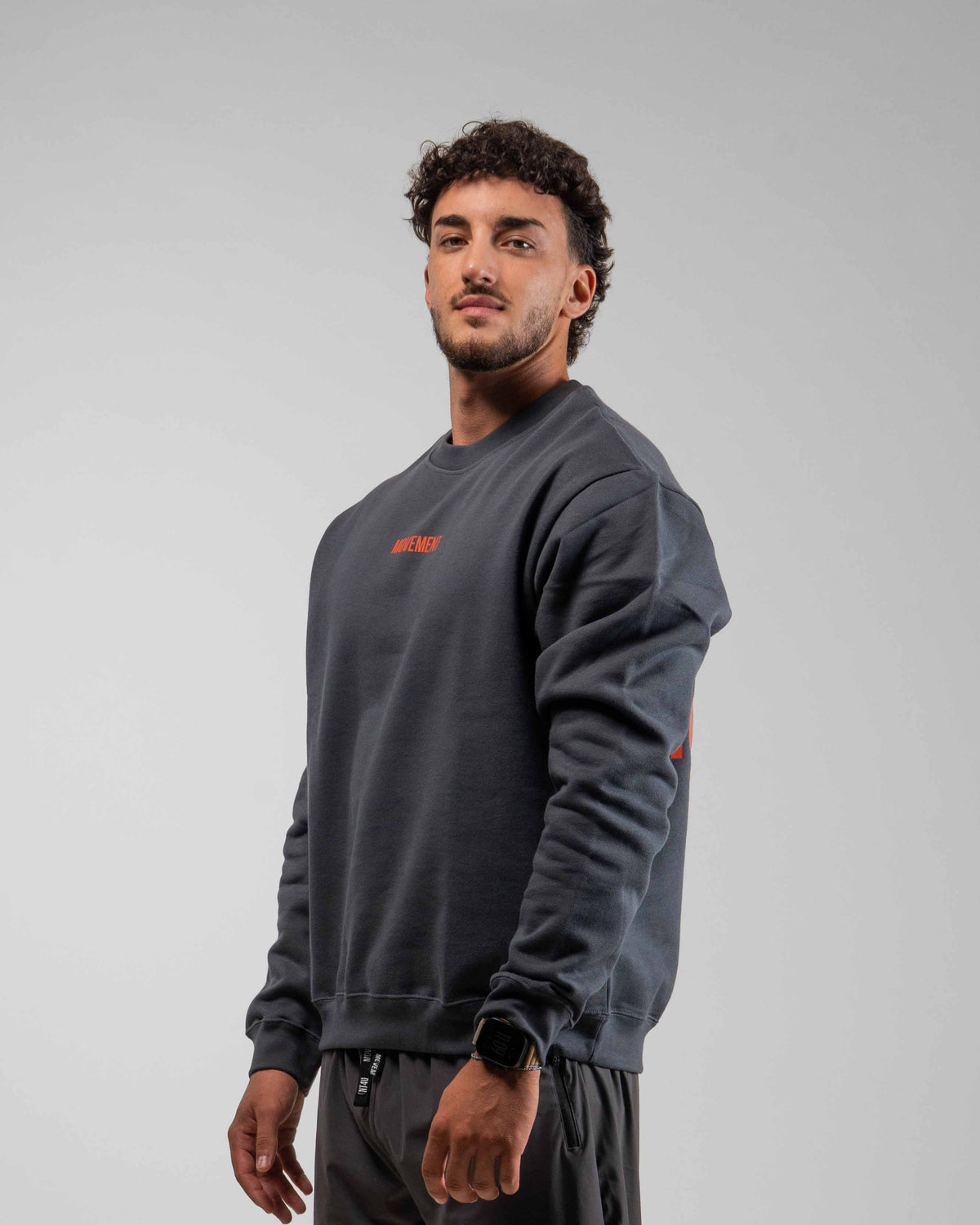 SUDADERA OVERSIZE CUELLO REDONDO UNISEX GREY