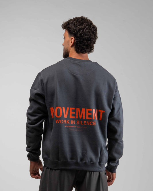 SUDADERA OVERSIZE CUELLO REDONDO UNISEX GREY