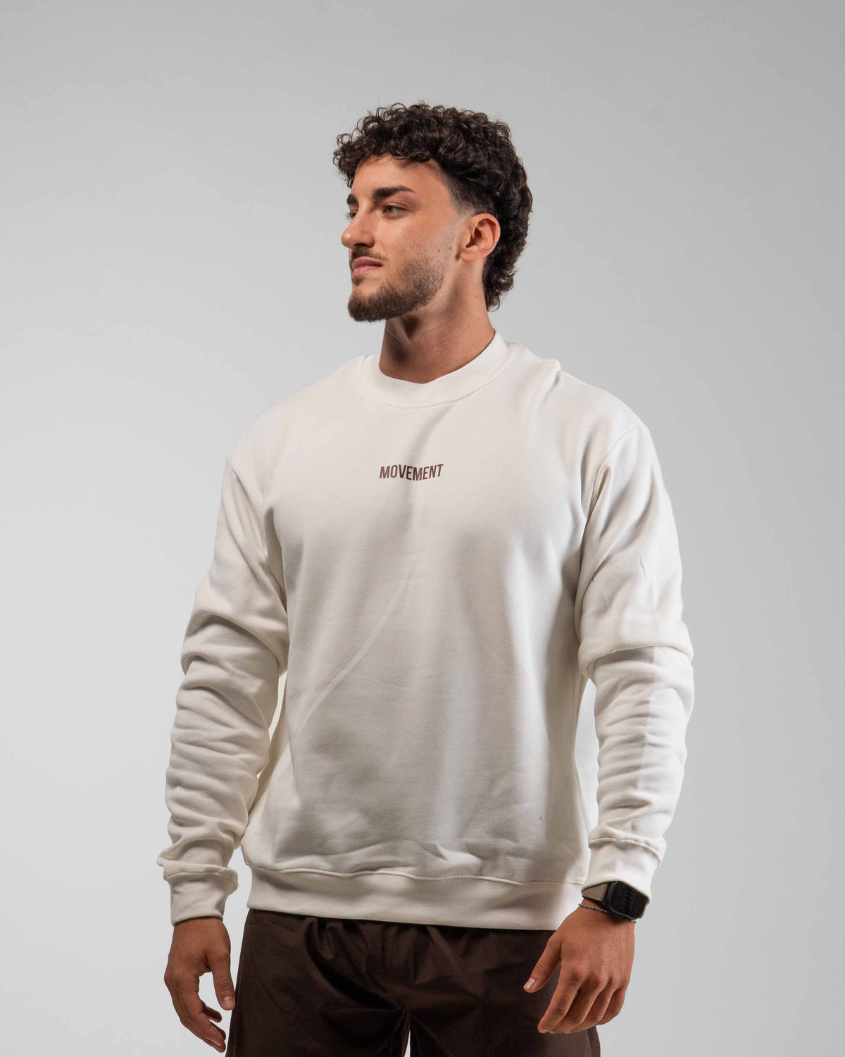 SUDADERA OVERSIZE CUELLO REDONDO UNISEX CREAM