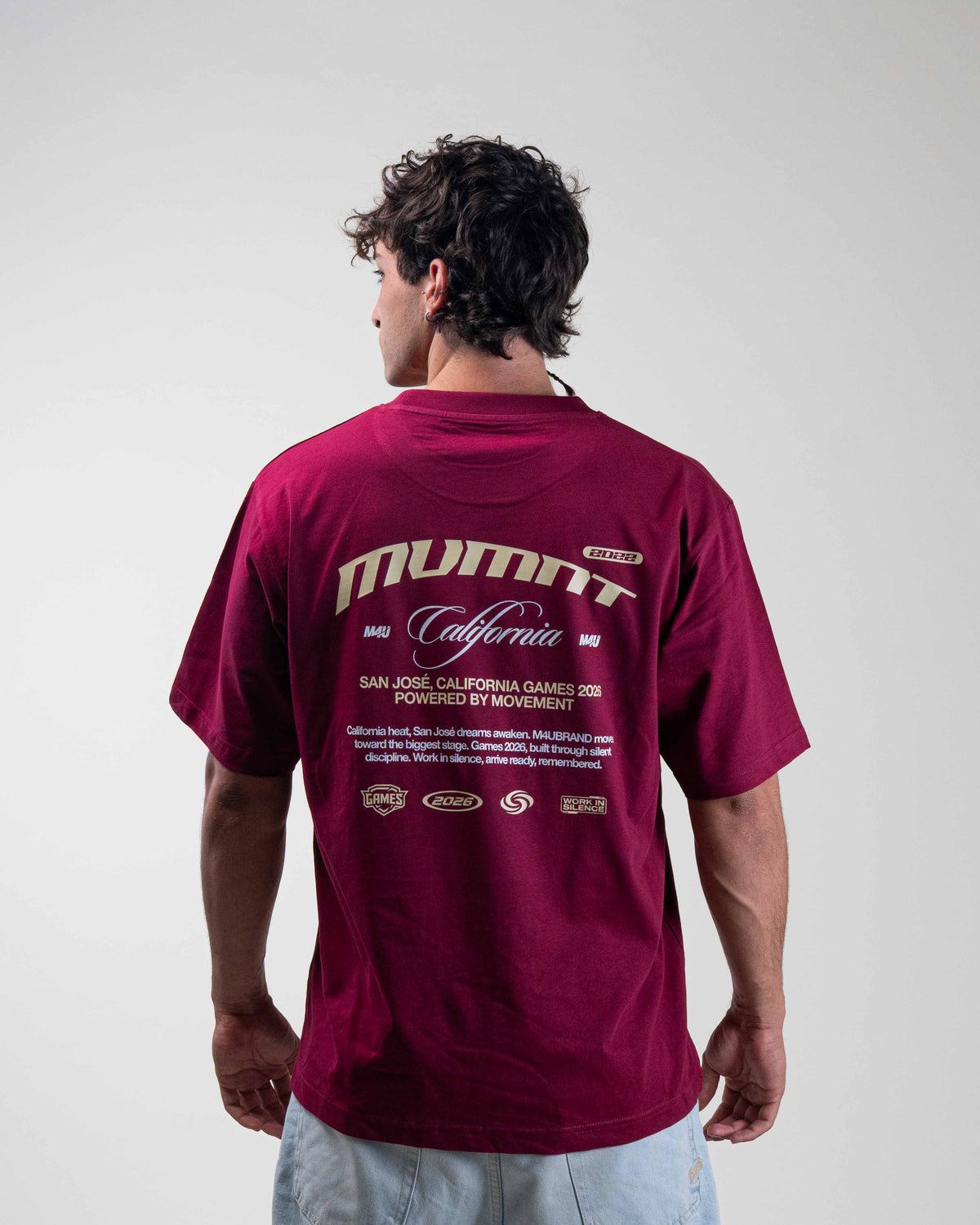 CAMISETA OVERSIZE MVMNT CALIFORNIA BURGUNDY