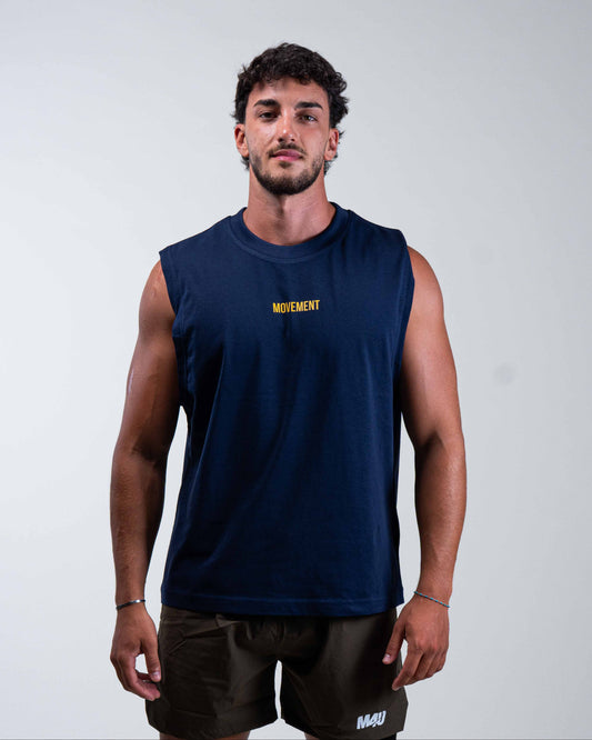 TANK TOP TRAINING WORK IN SILENCE BUTTER NAVY