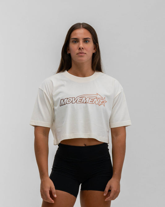 CROP TOP OVERSIZE TRAINING STAR CREAM