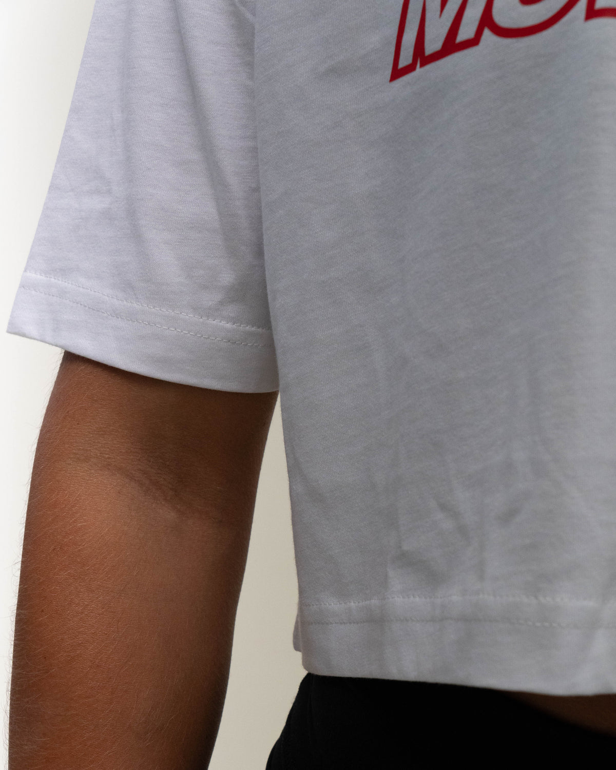 CROP TOP OVERSIZE TRAINING STAR WHITE
