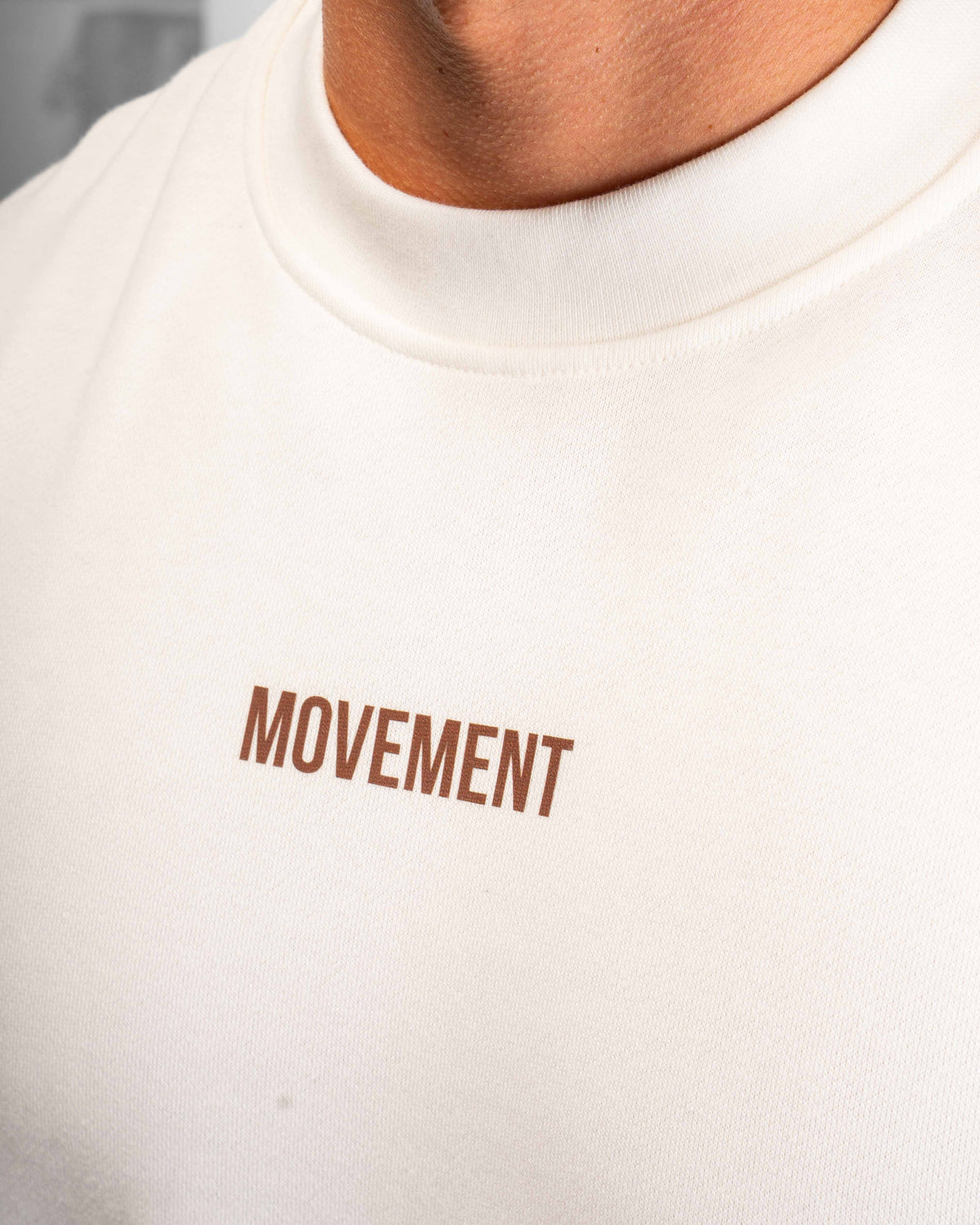 SUDADERA OVERSIZE CUELLO REDONDO UNISEX CREAM
