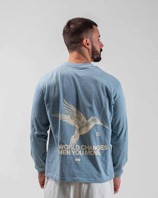 LONGSLEEVE OVERSIZE HOVER BLUE