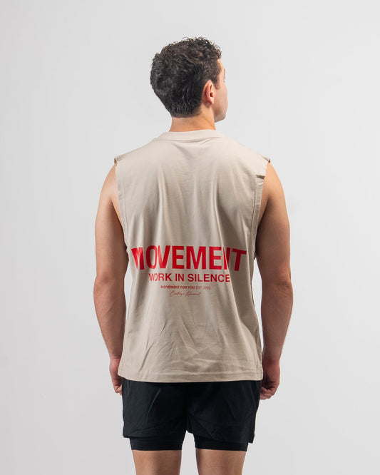 TANK TOP TRAINING WORK IN SILENCE RED SAND