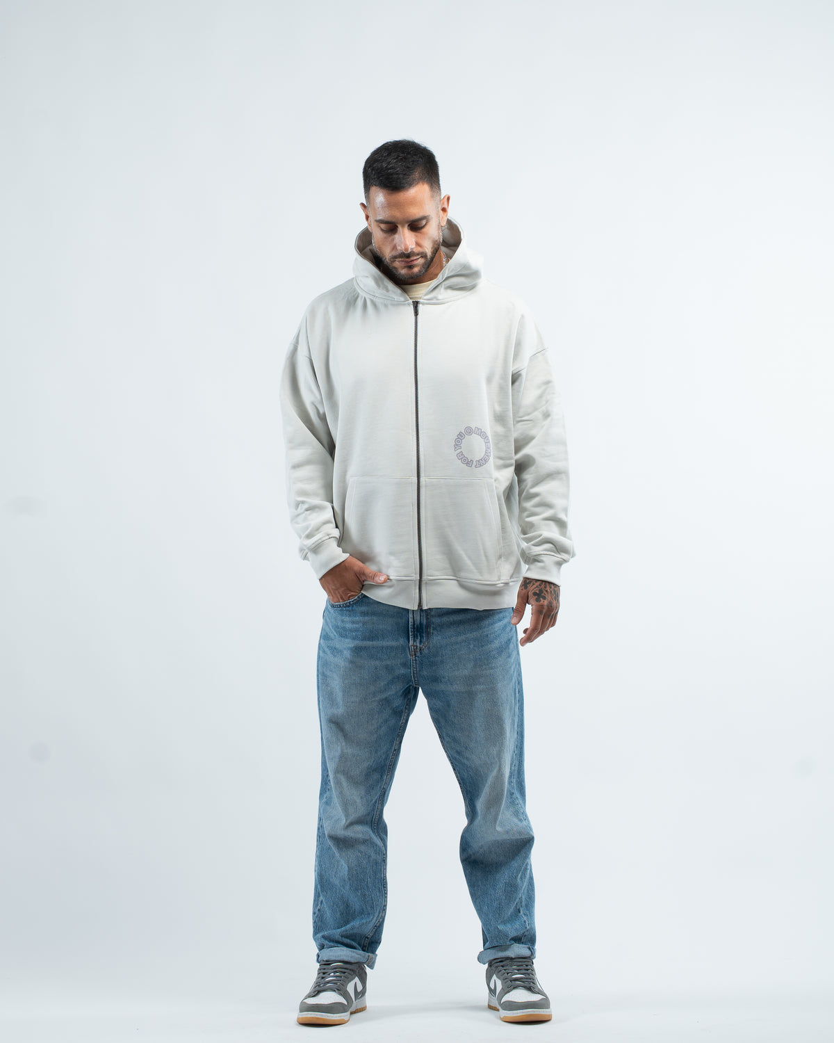 ZIPPER OVERSIZE 360 GLACIAR GREY