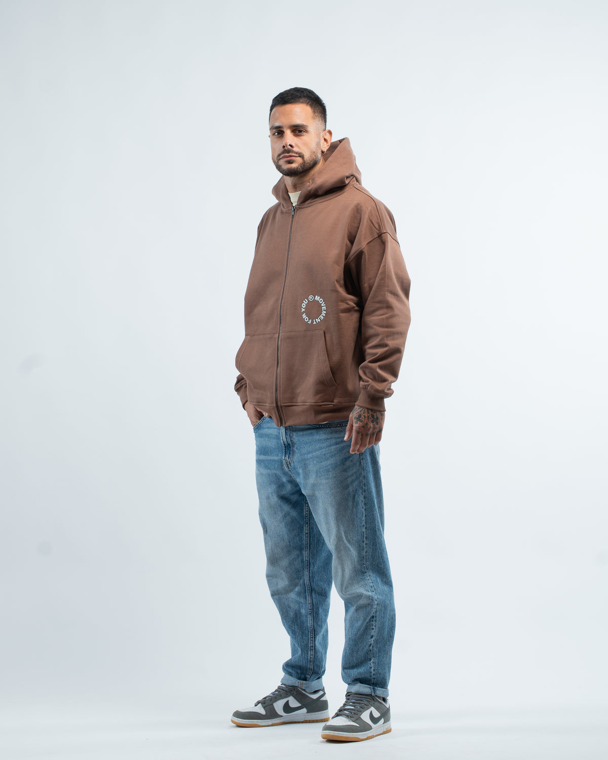 ZIPPER OVERSIZE 360 BROWN