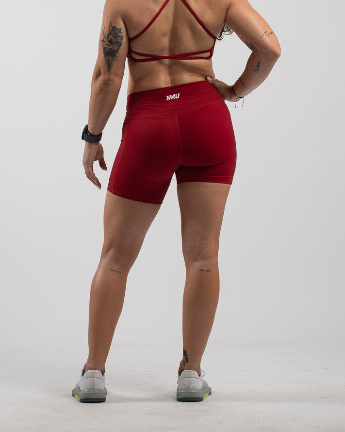 SHORTS PERFORMANCE POCKET CHERRY