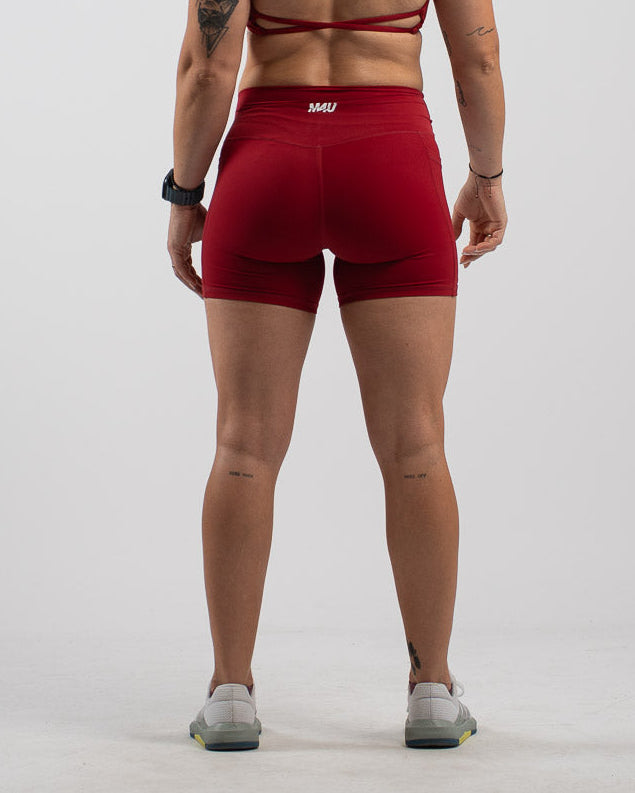 SHORTS PERFORMANCE POCKET CHERRY