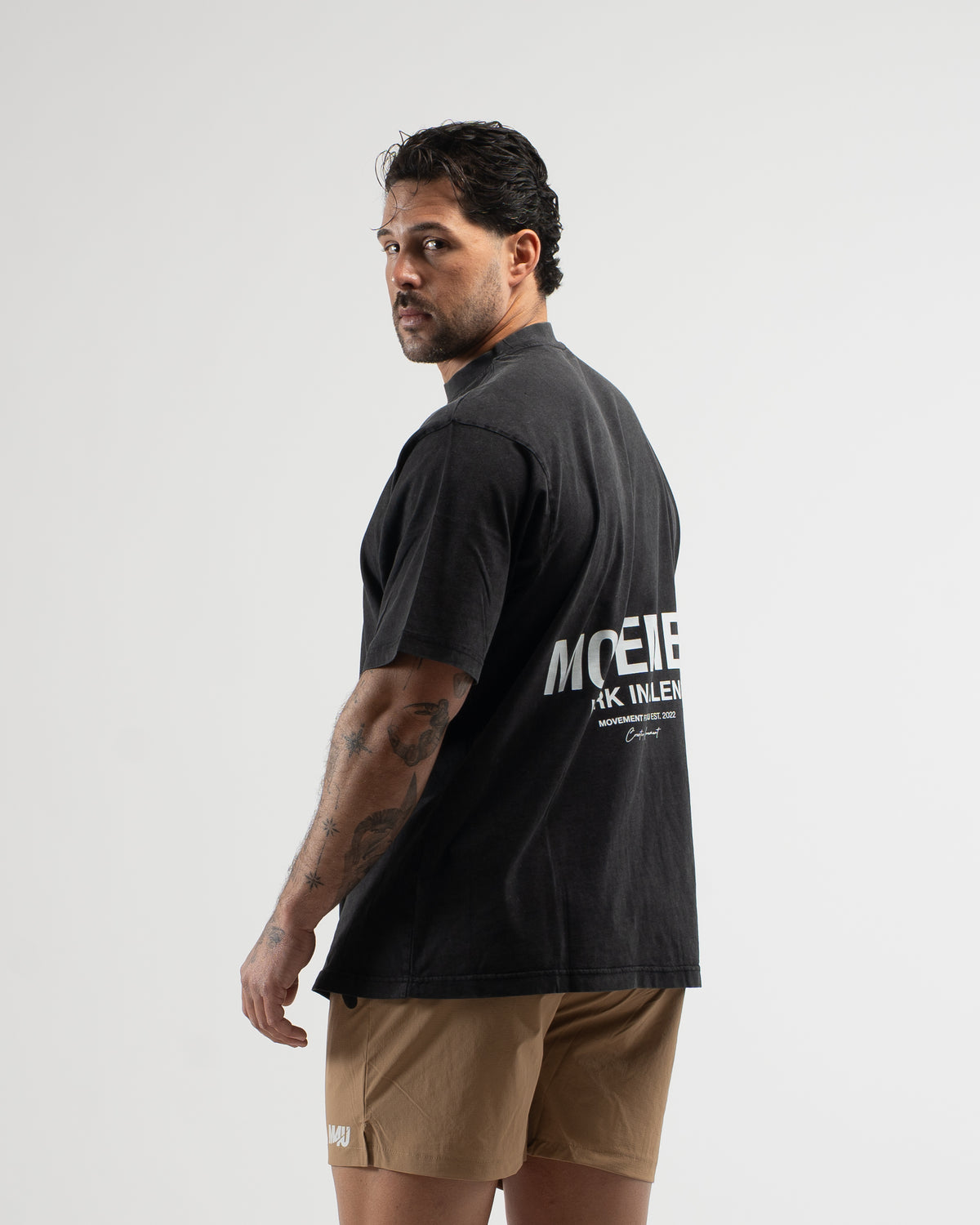 OVERSIZE WASHED EFECT BLACK WORK IN SILENCE