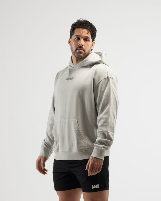 HOODIE OVERSIZE WASHED EFFECT GRAY