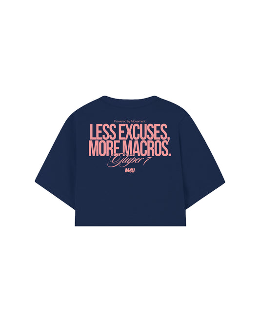 CROP TOP OVERSIZE NAVY BLUE GLUPPER x M4U