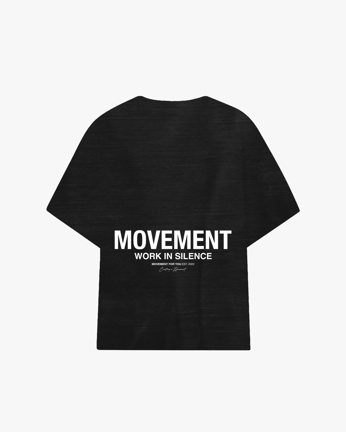 OVERSIZE WASHED EFECT BLACK WORK IN SILENCE