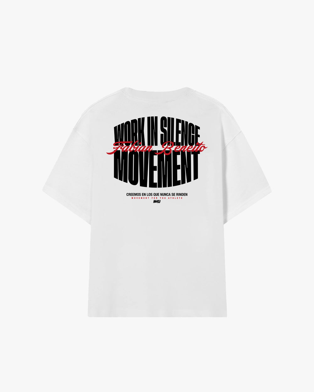 CAMISETA OVERSIZE FABIAN BENEITO WORK IN SILENCE WHITE