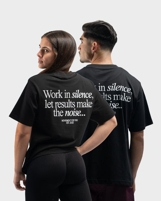 OVERSIZE TRAINING WORK IN SILENCE LET RESULTS BLACK