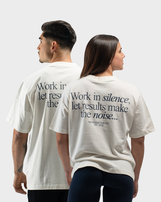 OVERSIZE TRAINING WORK IN SILENCE LET RESULTS NAVY CREAM