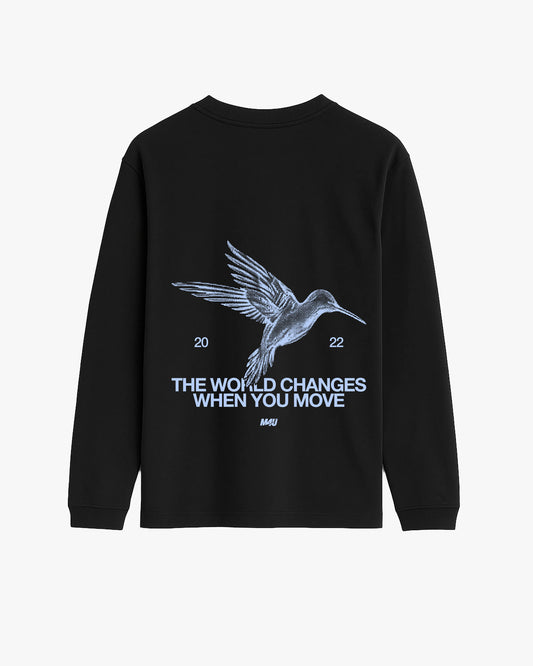 LONGSLEEVE OVERSIZE HOVER BLACK