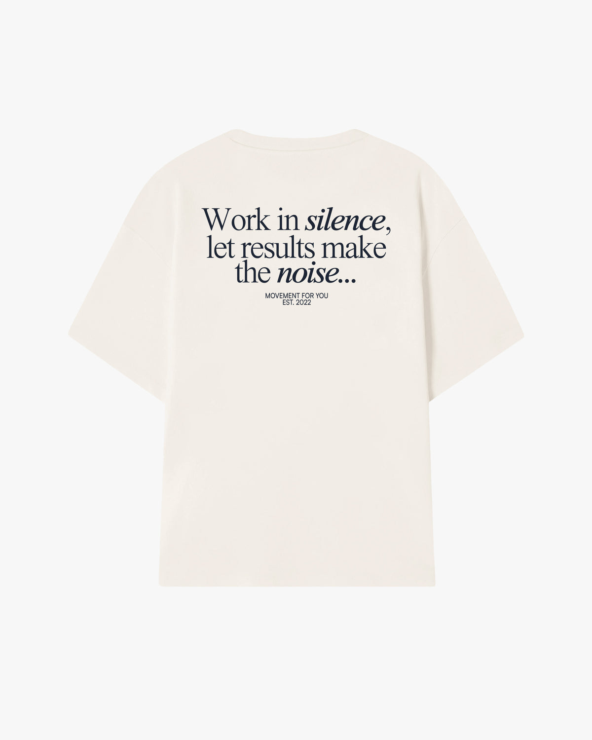 OVERSIZE TRAINING WORK IN SILENCE LET RESULTS NAVY CREAM