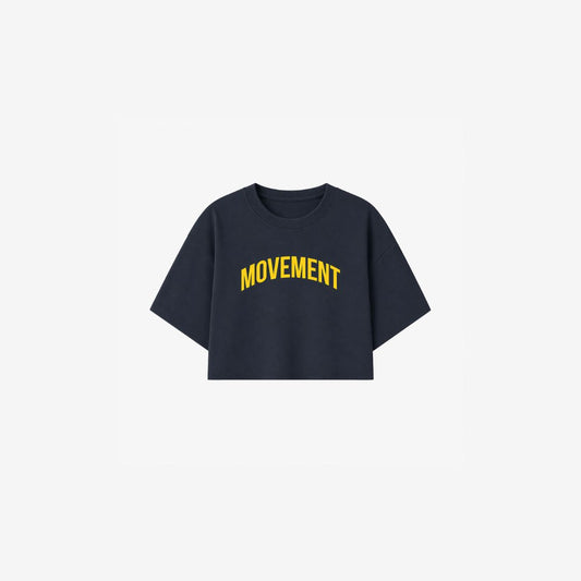 CROP TOP OVERSIZE TRAINING NAVY BLUE YELLOW