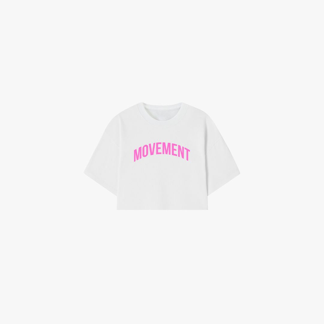 CROP TOP OVERSIZE WHITE PINK
