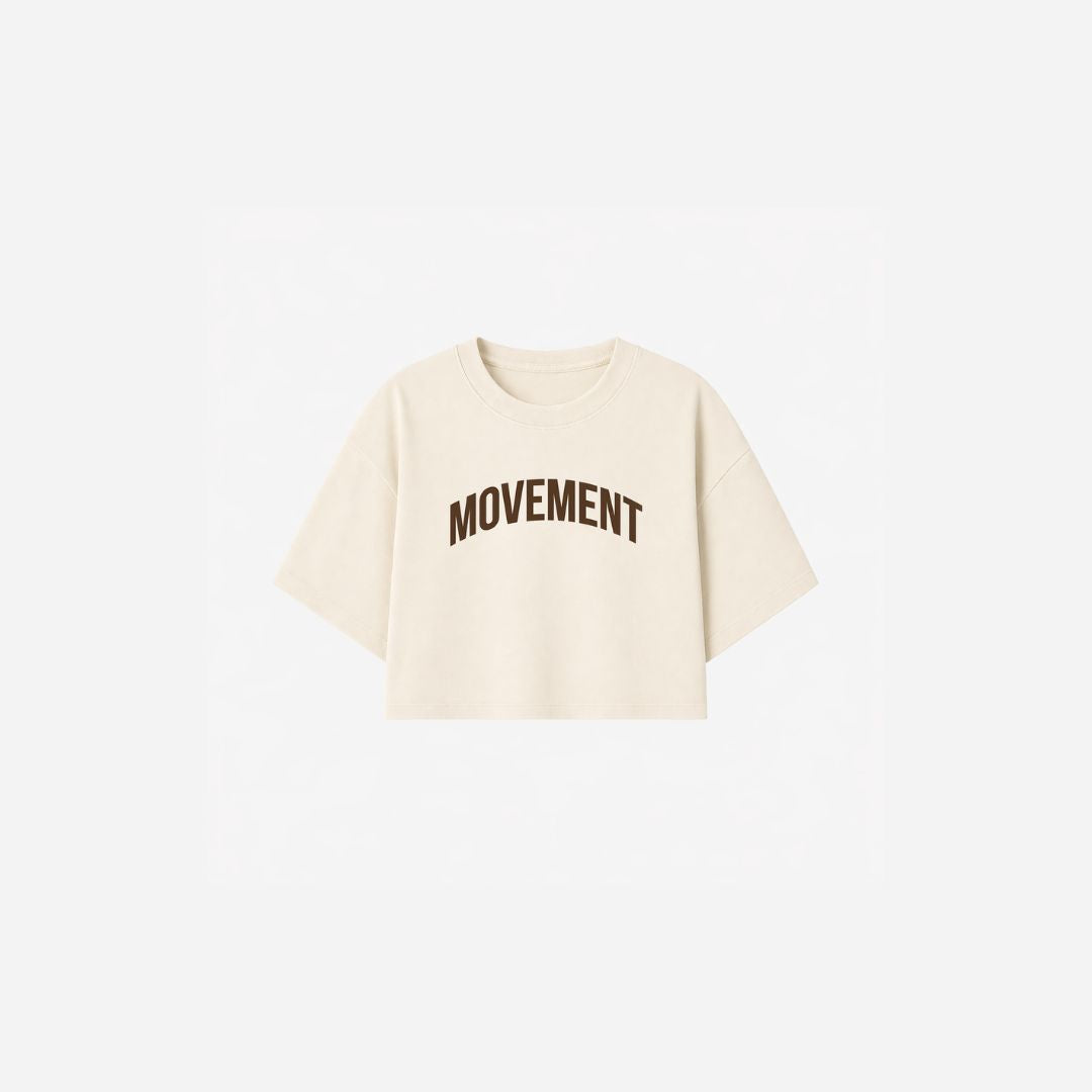 CROP TOP OVERSIZE TRAINING CREAM CHOCOLATE