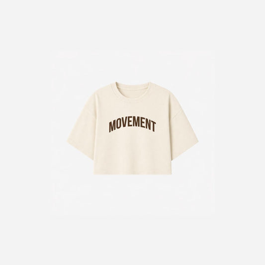 CROP TOP OVERSIZE TRAINING CREAM CHOCOLATE