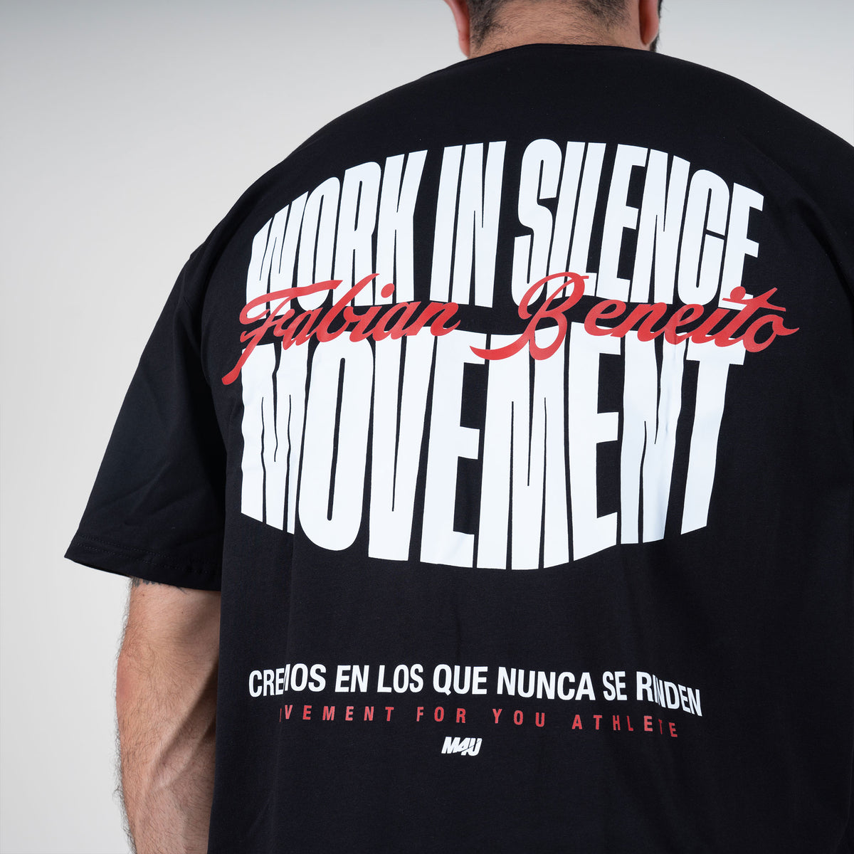 CAMISETA OVERSIZE FABIAN BENEITO WORK IN SILENCE WHITE