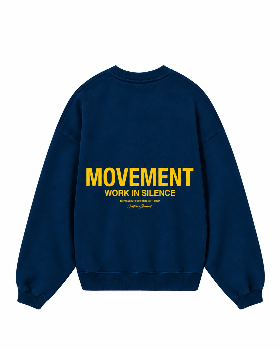 SUDADERA OVERSIZE CUELLO REDONDO UNISEX NAVY BLUE