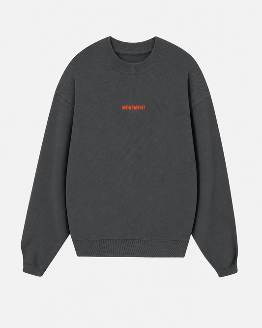 SUDADERA OVERSIZE CUELLO REDONDO UNISEX GREY
