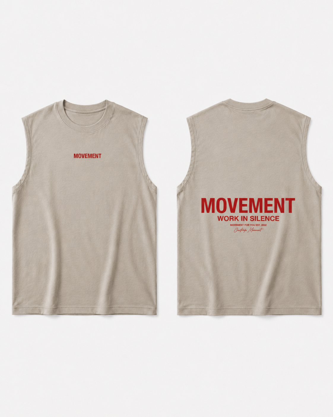 TANK TOP TRAINING WORK IN SILENCE RED SAND