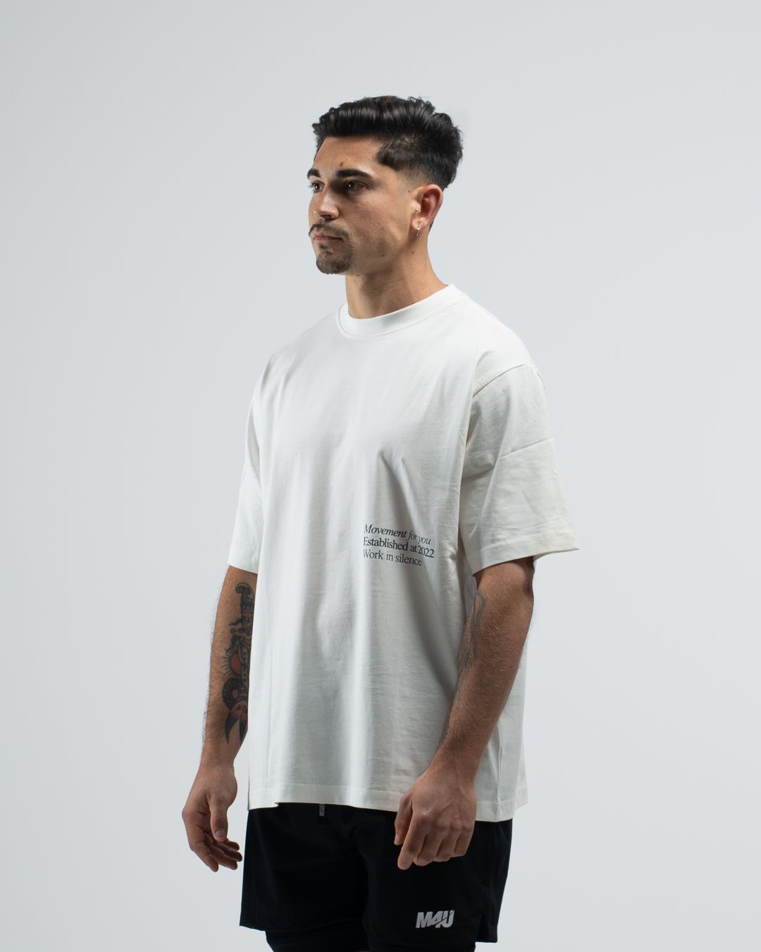 OVERSIZE TRAINING WORK IN SILENCE LET RESULTS NAVY CREAM