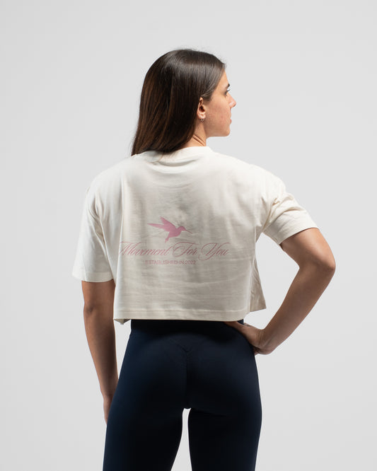 CROP TOP OVERSIZE TRAINING CREAM PINK