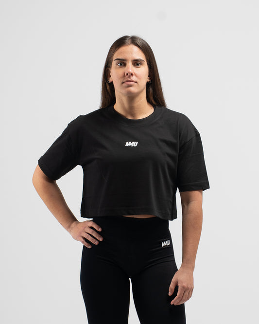 CROP TOP OVERSIZE TRAINING BLACK
