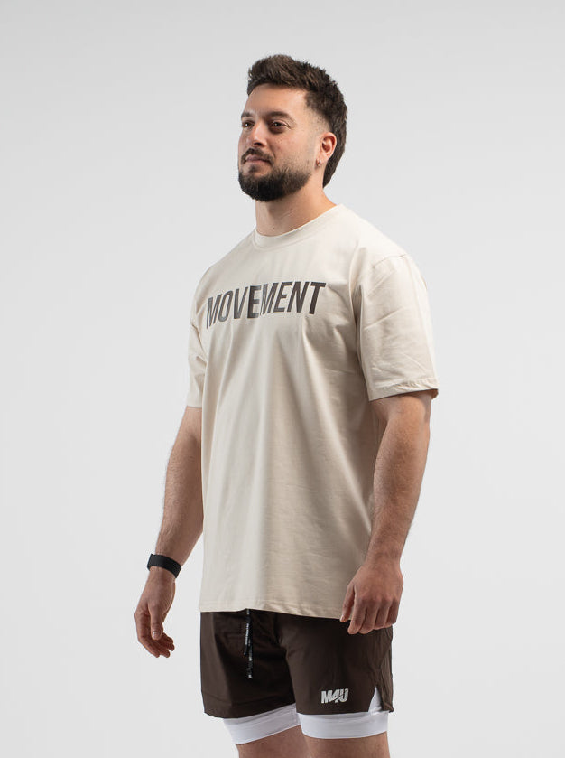 CAMISETA OVERSIZE PERFORMANCE FLEX CREAM CHOCOLATE
