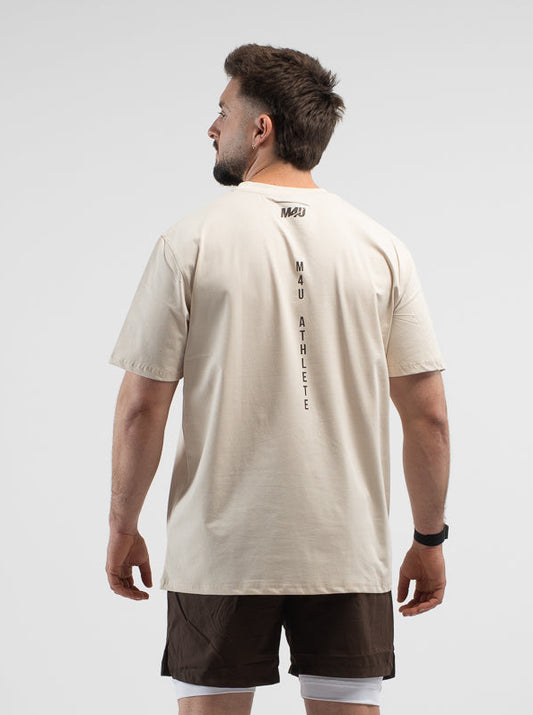 CAMISETA OVERSIZE PERFORMANCE FLEX CREAM CHOCOLATE