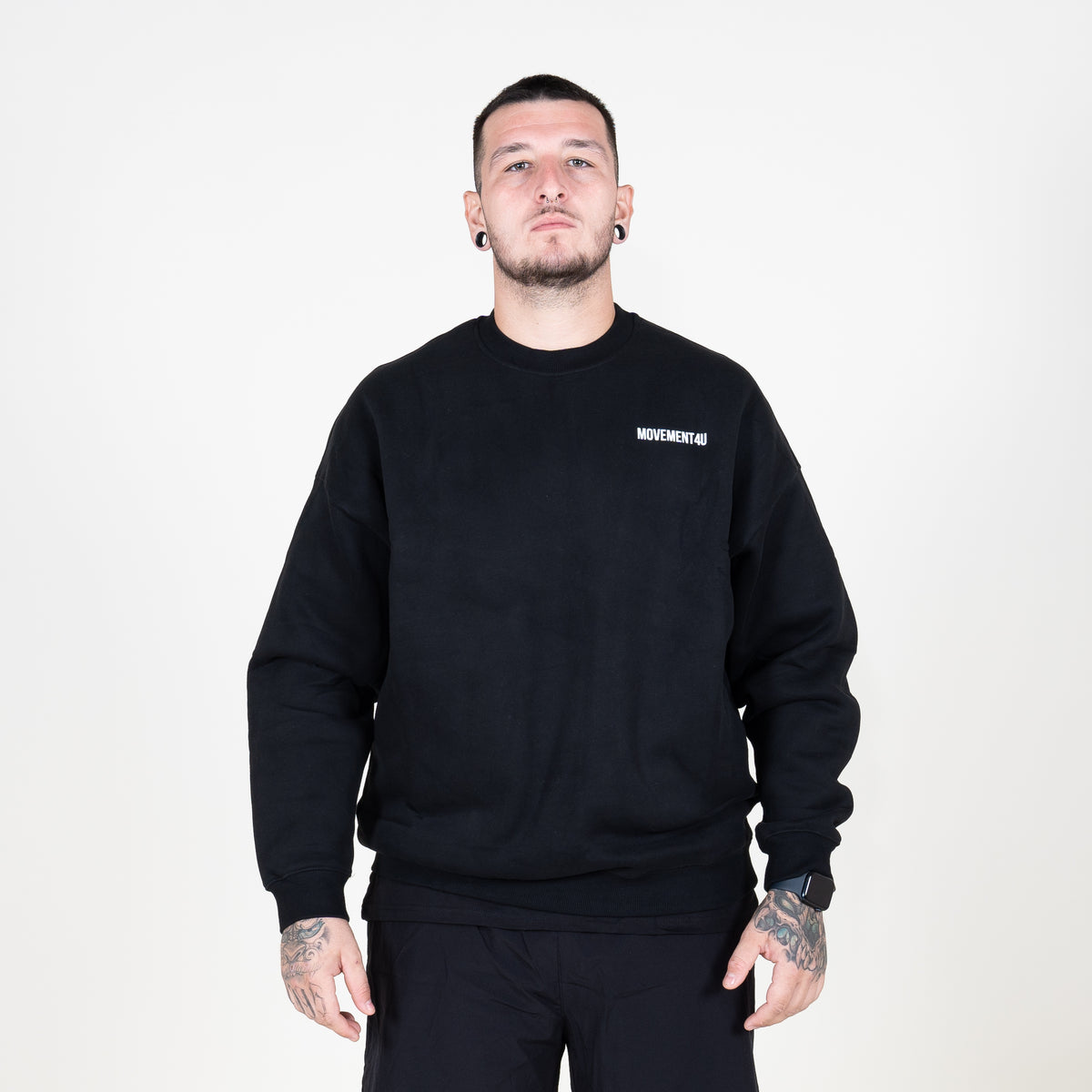 SUDADERA CUELLO REDONDO UNISEX URBAN | NEGRO